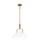 Elstead Lampa wisząca Brecken 2 źródła światła Postarzany mosiądz QZ-BRECKEN-2P-AB-OPAL