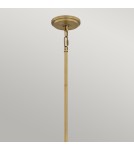 Elstead Lampa wisząca Brecken 2 źródła światła Postarzany mosiądz QZ-BRECKEN-2P-AB-OPAL
