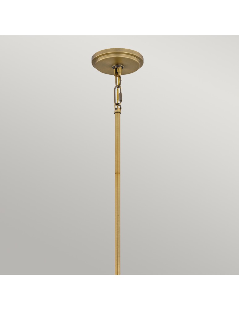 Elstead Lampa wisząca Brecken 2 źródła światła Postarzany mosiądz QZ-BRECKEN-2P-AB-OPAL