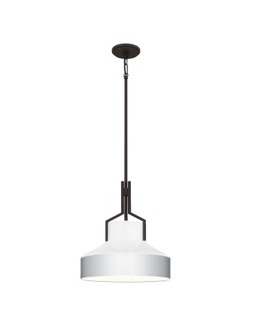 Elstead Lampa wisząca Brecken 2 źródła światła Stary brąz QZ-BRECKEN-2P-OZ-OPAL