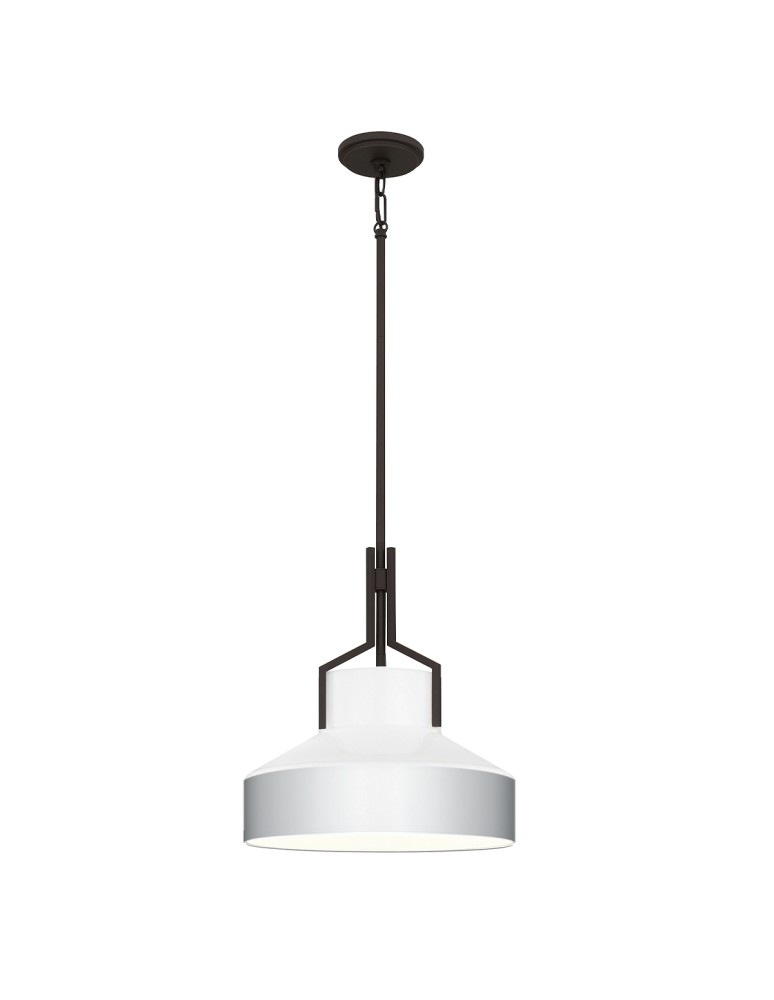 Elstead Lampa wisząca Brecken 2 źródła światła Stary brąz QZ-BRECKEN-2P-OZ-OPAL