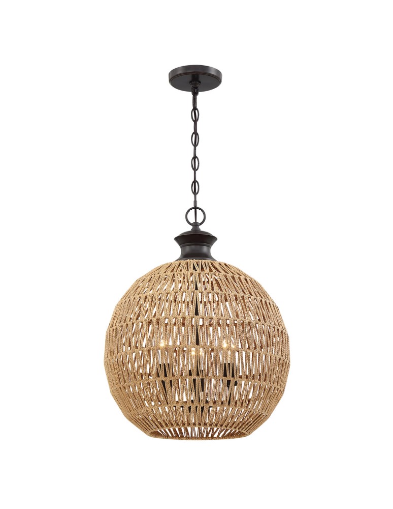 Elstead Lampa wisząca Casablanca 3 źródła światła Palladiański brąz QZ-CASABLANCA-3P-PBZ