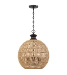 Elstead Lampa wisząca Casablanca 3 źródła światła Palladiański brąz QZ-CASABLANCA-3P-PBZ