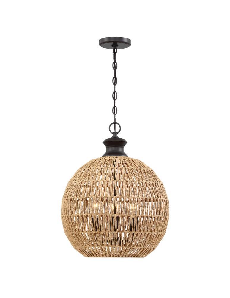 Elstead Lampa wisząca Casablanca 3 źródła światła Palladiański brąz QZ-CASABLANCA-3P-PBZ