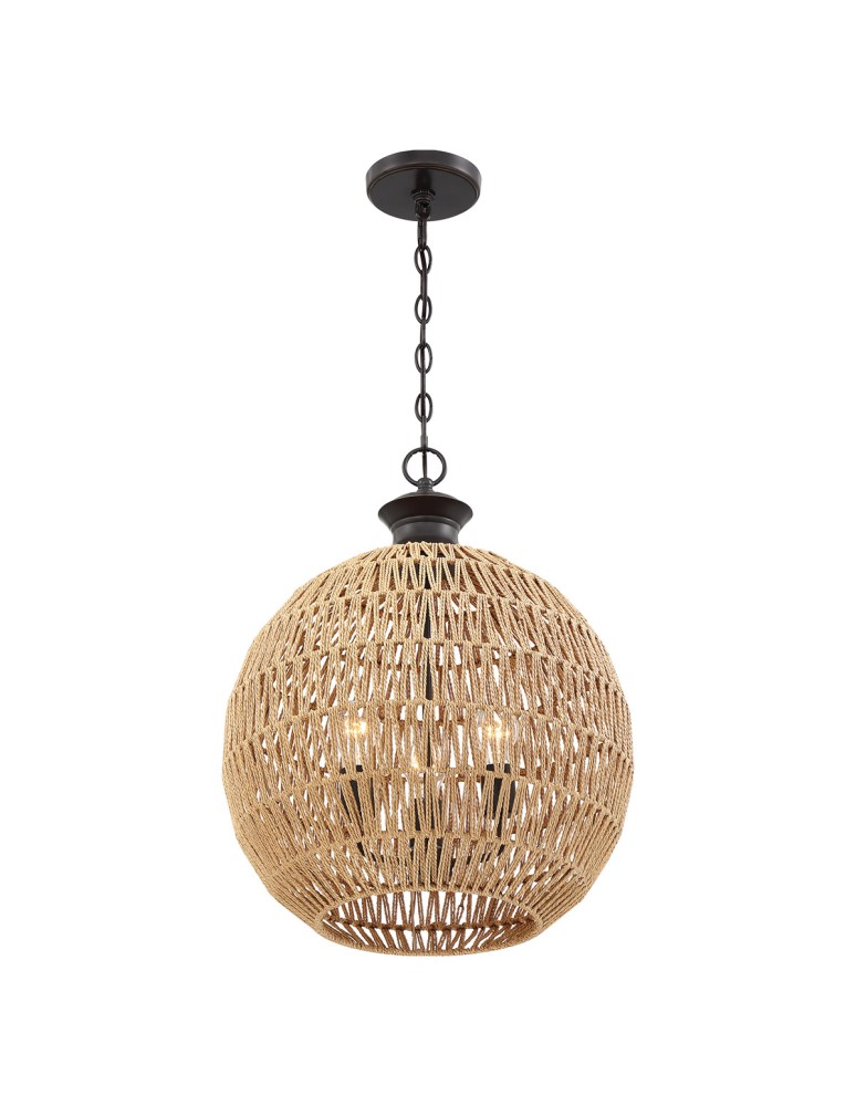 Elstead Lampa wisząca Casablanca 3 źródła światła Palladiański brąz QZ-CASABLANCA-3P-PBZ