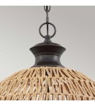 Elstead Lampa wisząca Casablanca 3 źródła światła Palladiański brąz QZ-CASABLANCA-3P-PBZ