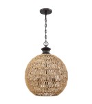 Elstead Lampa wisząca Casablanca 3 źródła światła Palladiański brąz QZ-CASABLANCA-3P-PBZ