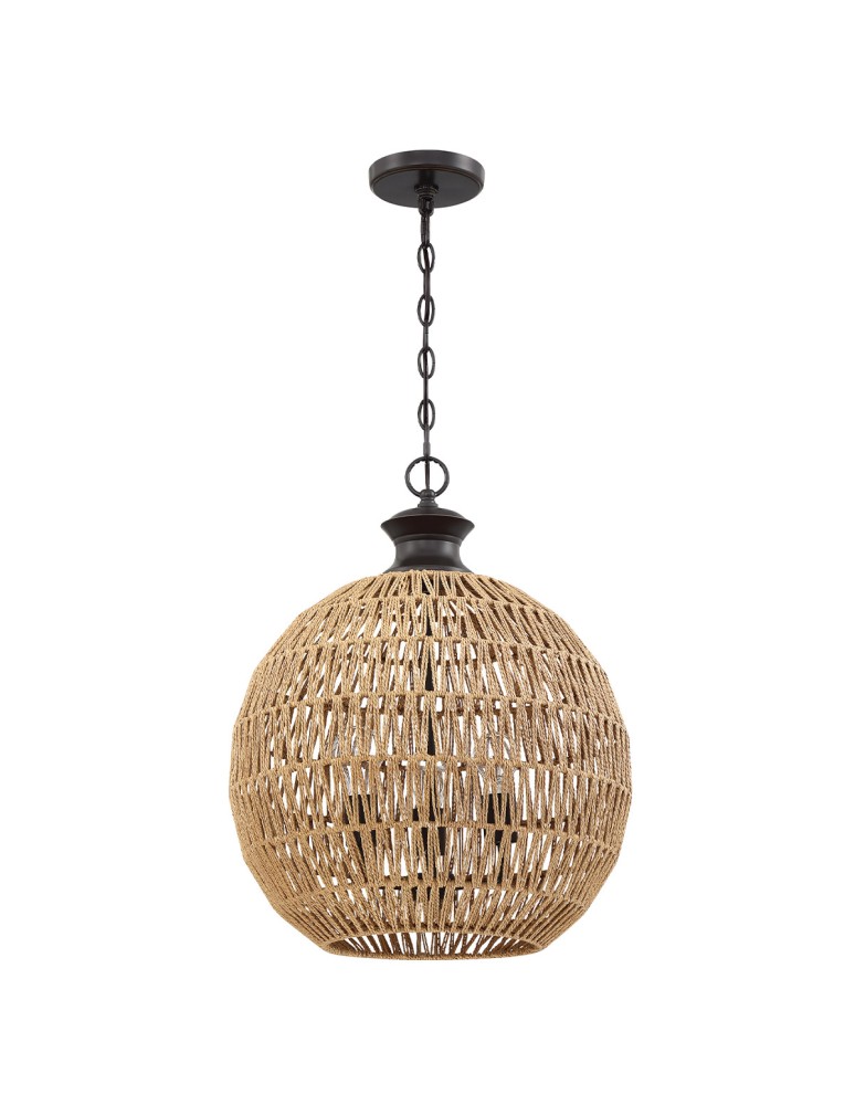 Elstead Lampa wisząca Casablanca 3 źródła światła Palladiański brąz QZ-CASABLANCA-3P-PBZ