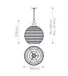 Elstead Lampa wisząca Casablanca 3 źródła światła Palladiański brąz QZ-CASABLANCA-3P-PBZ