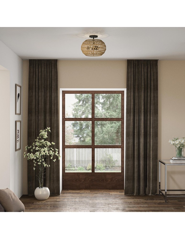Elstead Półplafon Casablanca 3 źródła światła Palladiański brąz QZ-CASABLANCA-3SF-PBZ