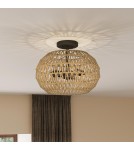 Elstead Półplafon Casablanca 3 źródła światła Palladiański brąz QZ-CASABLANCA-3SF-PBZ