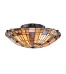 Elstead Plafon Inglenook 2 źródła światła Valiant brąz QZ-INGLENOOK-F-SMALL