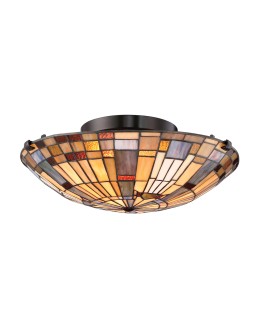 Elstead Plafon Inglenook 2 źródła światła Valiant brąz QZ-INGLENOOK-F-SMALL
