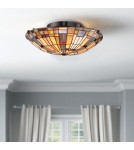 Elstead Plafon Inglenook 2 źródła światła Valiant brąz QZ-INGLENOOK-F-SMALL