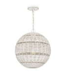 Elstead Lampa wisząca Lindendale 1 źródło światła Antyczna biel IP44 Zewnętrzna QZ-LINDENDALE-P-AWH