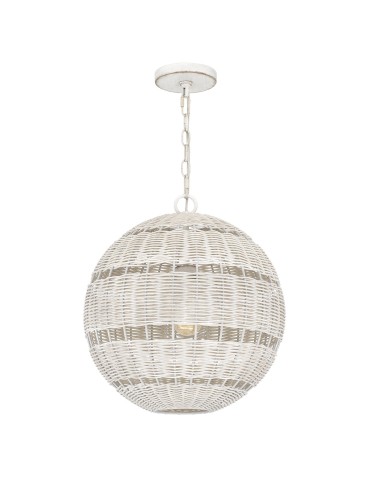Elstead Lampa wisząca Lindendale 1 źródło światła Antyczna biel IP44 Zewnętrzna QZ-LINDENDALE-P-AWH