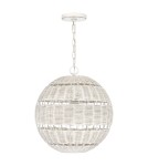 Elstead Lampa wisząca Lindendale 1 źródło światła Antyczna biel IP44 Zewnętrzna QZ-LINDENDALE-P-AWH