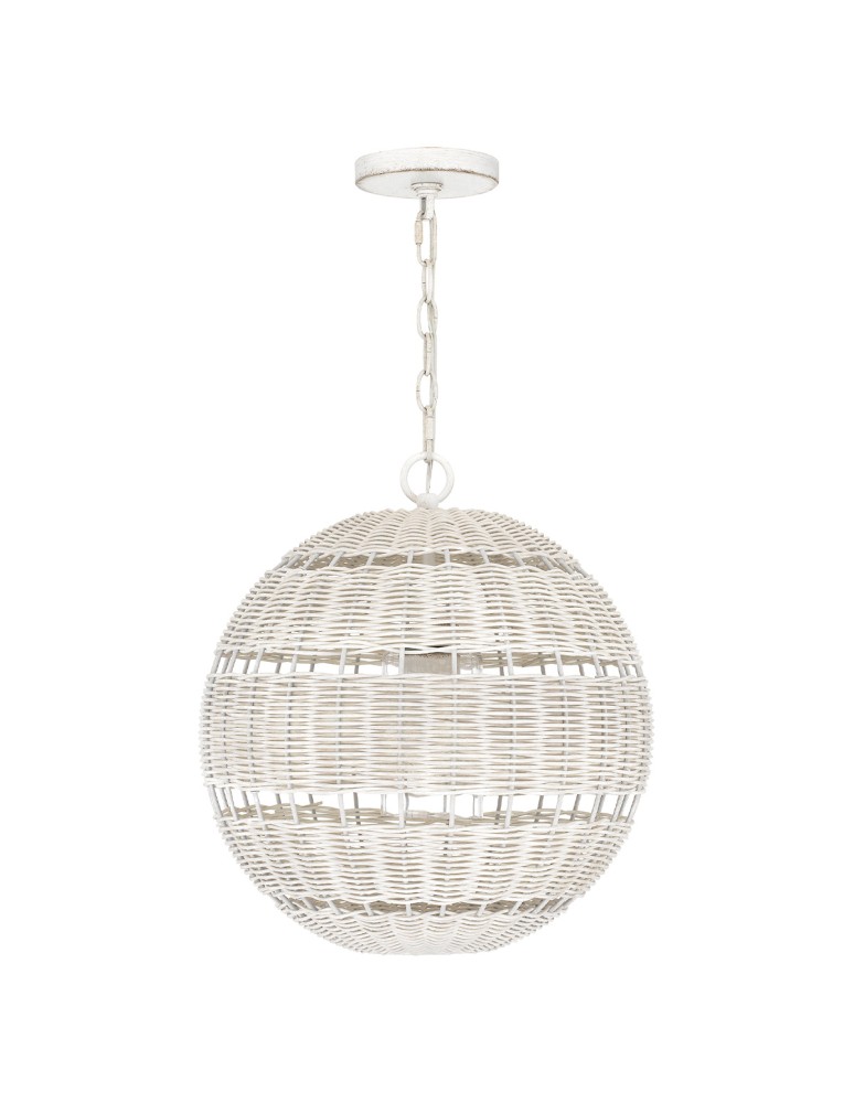 Elstead Lampa wisząca Lindendale 1 źródło światła Antyczna biel IP44 Zewnętrzna QZ-LINDENDALE-P-AWH