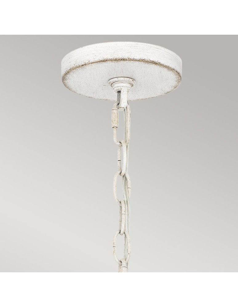 Elstead Lampa wisząca Lindendale 1 źródło światła Antyczna biel IP44 Zewnętrzna QZ-LINDENDALE-P-AWH