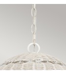 Elstead Lampa wisząca Lindendale 1 źródło światła Antyczna biel IP44 Zewnętrzna QZ-LINDENDALE-P-AWH