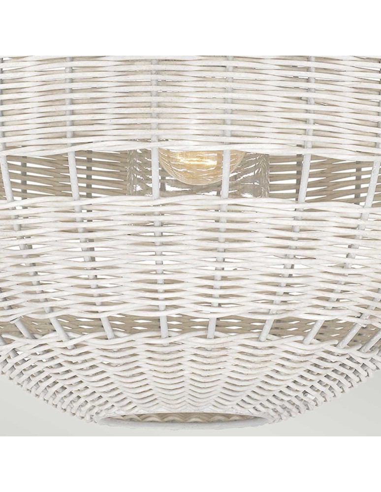Elstead Lampa wisząca Lindendale 1 źródło światła Antyczna biel IP44 Zewnętrzna QZ-LINDENDALE-P-AWH