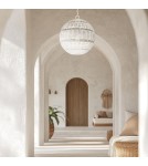Elstead Lampa wisząca Lindendale 1 źródło światła Antyczna biel IP44 Zewnętrzna QZ-LINDENDALE-P-AWH