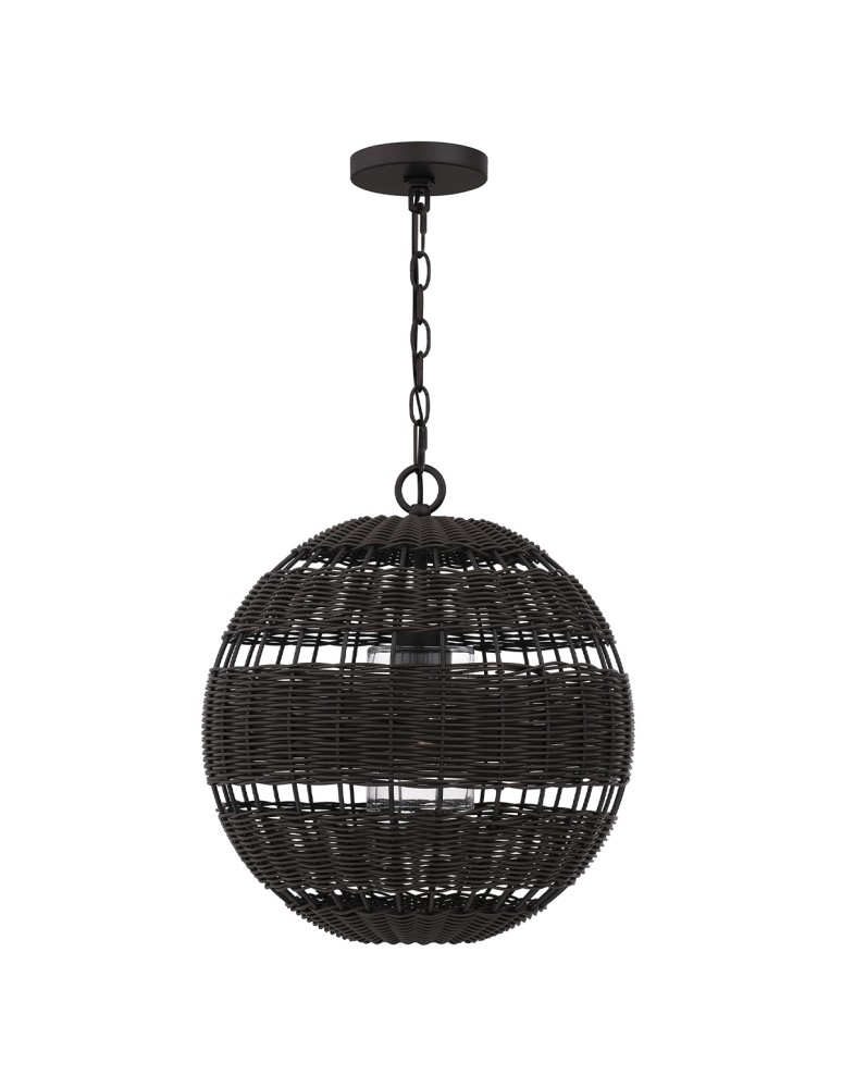 Elstead Lampa wisząca Lindendale 1 źródło światła Western brąz IP44 Zewnętrzna QZ-LINDENDALE-P-WT