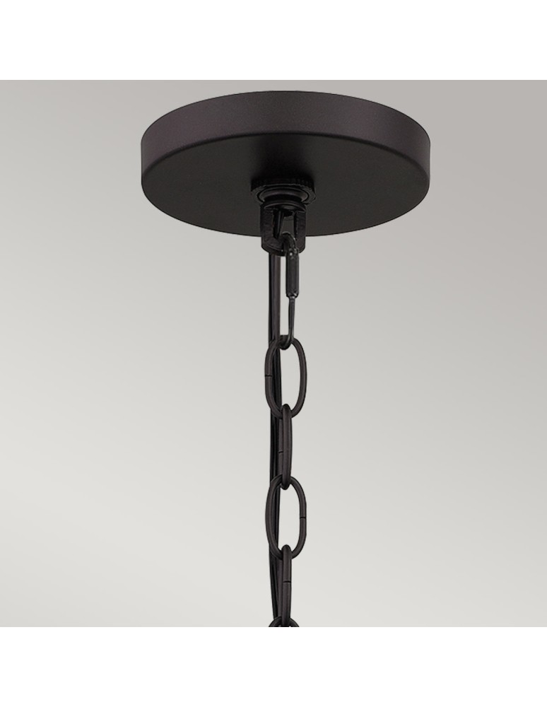 Elstead Lampa wisząca Lindendale 1 źródło światła Western brąz IP44 Zewnętrzna QZ-LINDENDALE-P-WT