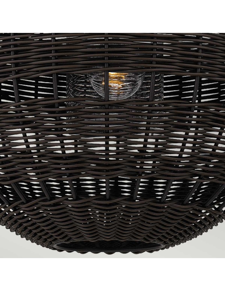 Elstead Lampa wisząca Lindendale 1 źródło światła Western brąz IP44 Zewnętrzna QZ-LINDENDALE-P-WT