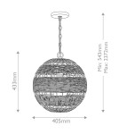 Elstead Lampa wisząca Lindendale 1 źródło światła Western brąz IP44 Zewnętrzna QZ-LINDENDALE-P-WT