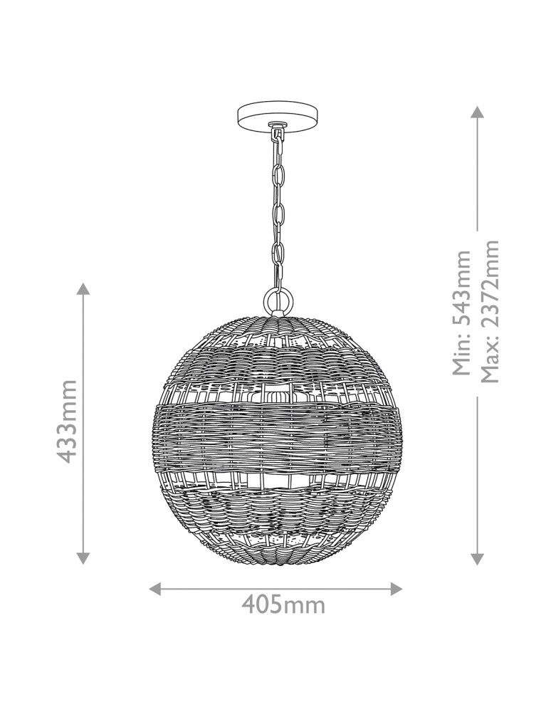 Elstead Lampa wisząca Lindendale 1 źródło światła Western brąz IP44 Zewnętrzna QZ-LINDENDALE-P-WT
