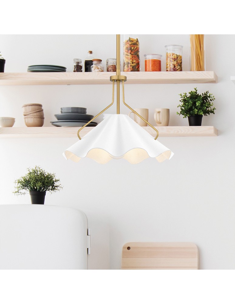 Elstead Lampa wisząca Mejia 1 źródło światła Postarzany mosiądz QZ-MEJIA-1P-S-AB
