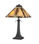 Elstead Lampa stołowa Navajo 2 źródła światła Brązowy QZ-NAVAJO-TL-VB