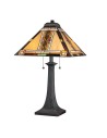 Elstead Lampa stołowa Navajo 2 źródła światła Brązowy QZ-NAVAJO-TL-VB