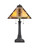 Elstead Lampa stołowa Navajo 2 źródła światła Brązowy QZ-NAVAJO-TL-VB