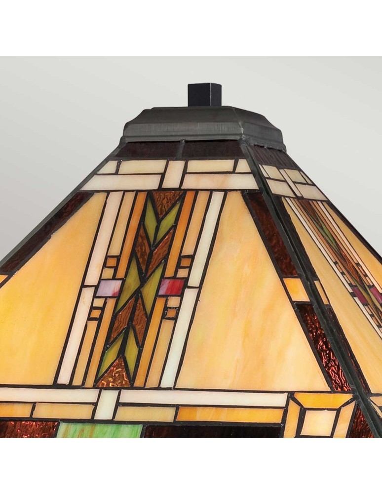 Elstead Lampa stołowa Navajo 2 źródła światła Brązowy QZ-NAVAJO-TL-VB