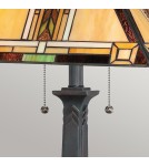 Elstead Lampa stołowa Navajo 2 źródła światła Brązowy QZ-NAVAJO-TL-VB