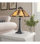Elstead Lampa stołowa Navajo 2 źródła światła Brązowy QZ-NAVAJO-TL-VB