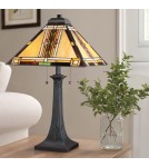 Elstead Lampa stołowa Navajo 2 źródła światła Brązowy QZ-NAVAJO-TL-VB