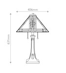 Elstead Lampa stołowa Navajo 2 źródła światła Brązowy QZ-NAVAJO-TL-VB