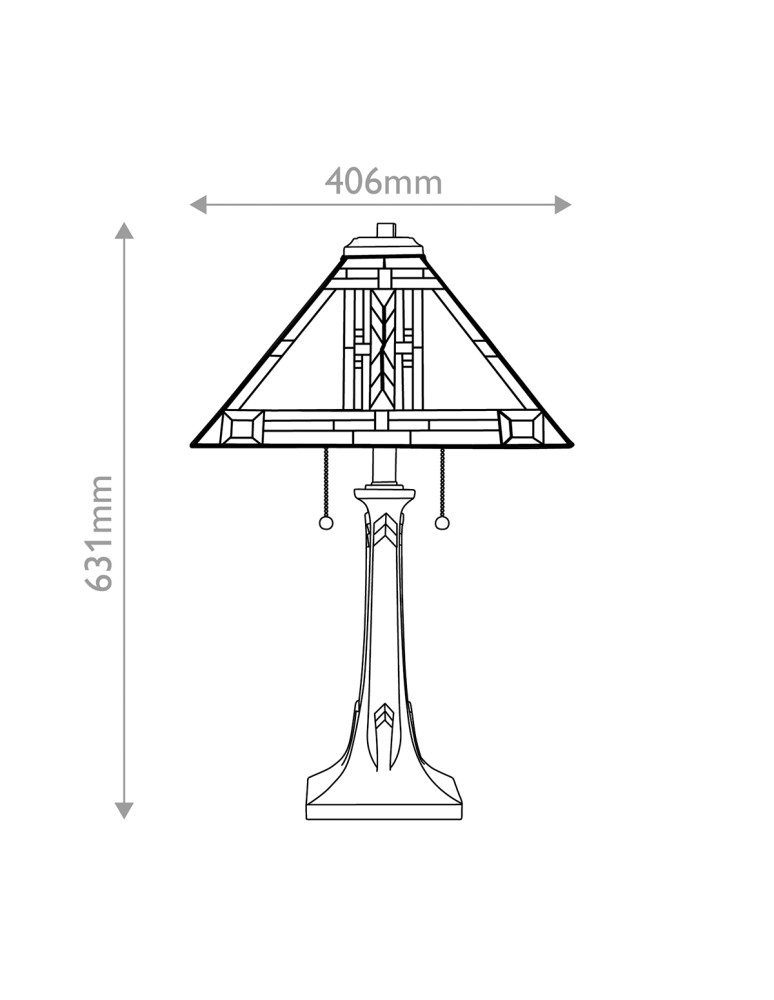 Elstead Lampa stołowa Navajo 2 źródła światła Brązowy QZ-NAVAJO-TL-VB