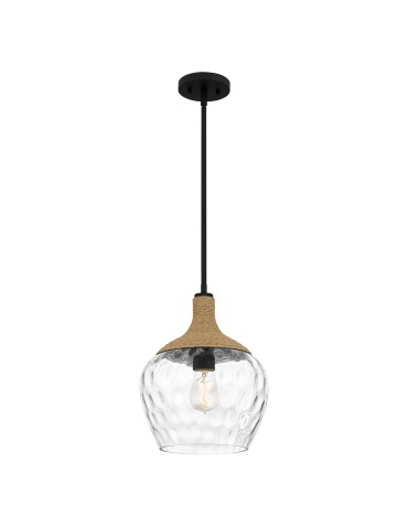 Elstead Lampa wisząca Royer 1 źródło światła Matowa czerń QZ-ROYER-1P-MBK