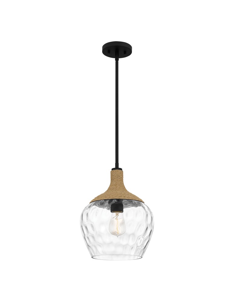 Elstead Lampa wisząca Royer 1 źródło światła Matowa czerń QZ-ROYER-1P-MBK