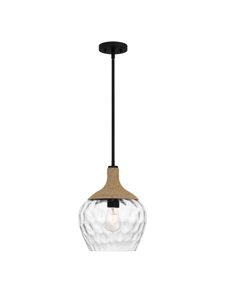 Elstead Lampa wisząca Royer 1 źródło światła Matowa czerń QZ-ROYER-1P-MBK