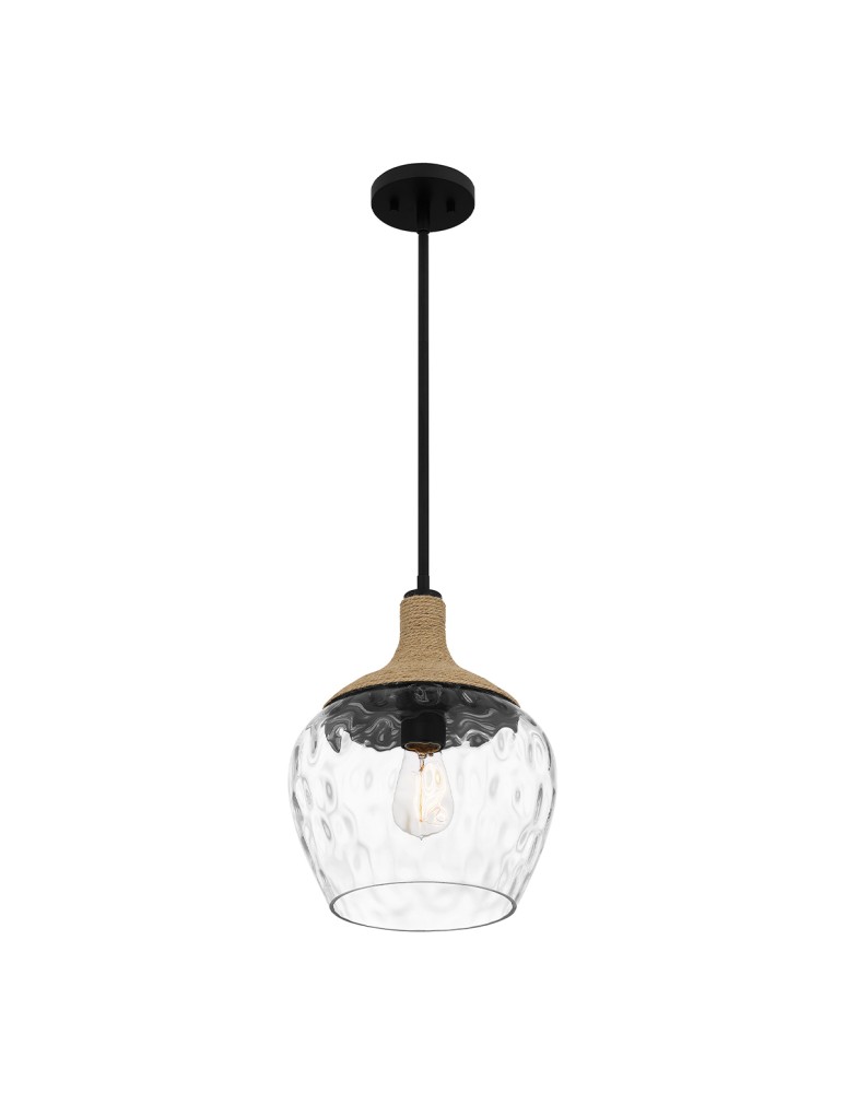 Elstead Lampa wisząca Royer 1 źródło światła Matowa czerń QZ-ROYER-1P-MBK