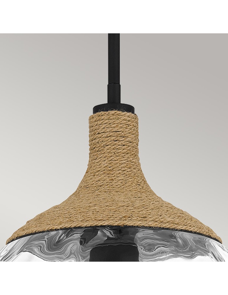 Elstead Lampa wisząca Royer 1 źródło światła Matowa czerń QZ-ROYER-1P-MBK
