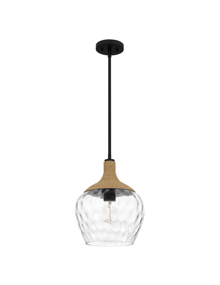 Elstead Lampa wisząca Royer 1 źródło światła Matowa czerń QZ-ROYER-1P-MBK