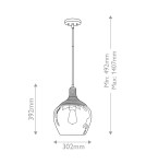 Elstead Lampa wisząca Royer 1 źródło światła Matowa czerń QZ-ROYER-1P-MBK