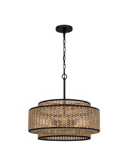 Elstead Lampa wisząca Teton 5 źródeł światła Matowa czerń QZ-TETON-5P-MBK