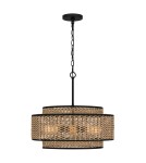 Elstead Lampa wisząca Teton 5 źródeł światła Matowa czerń QZ-TETON-5P-MBK
